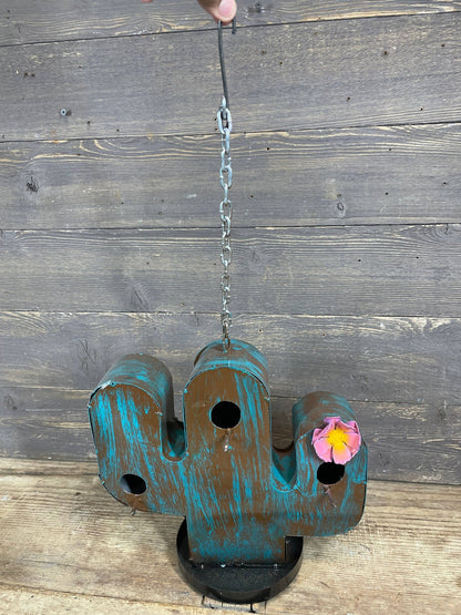 Cactus Metal Bird House - Nifty Decor & More