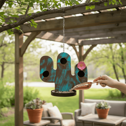 Cactus Metal Bird House - Nifty Decor & More