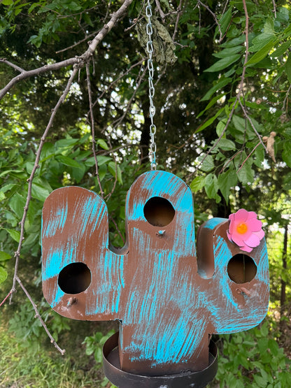 Cactus Metal Bird House - Nifty Decor & More