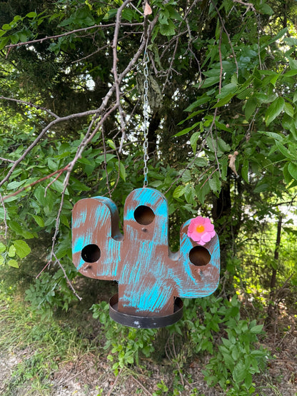 Cactus Metal Bird House - Nifty Decor & More