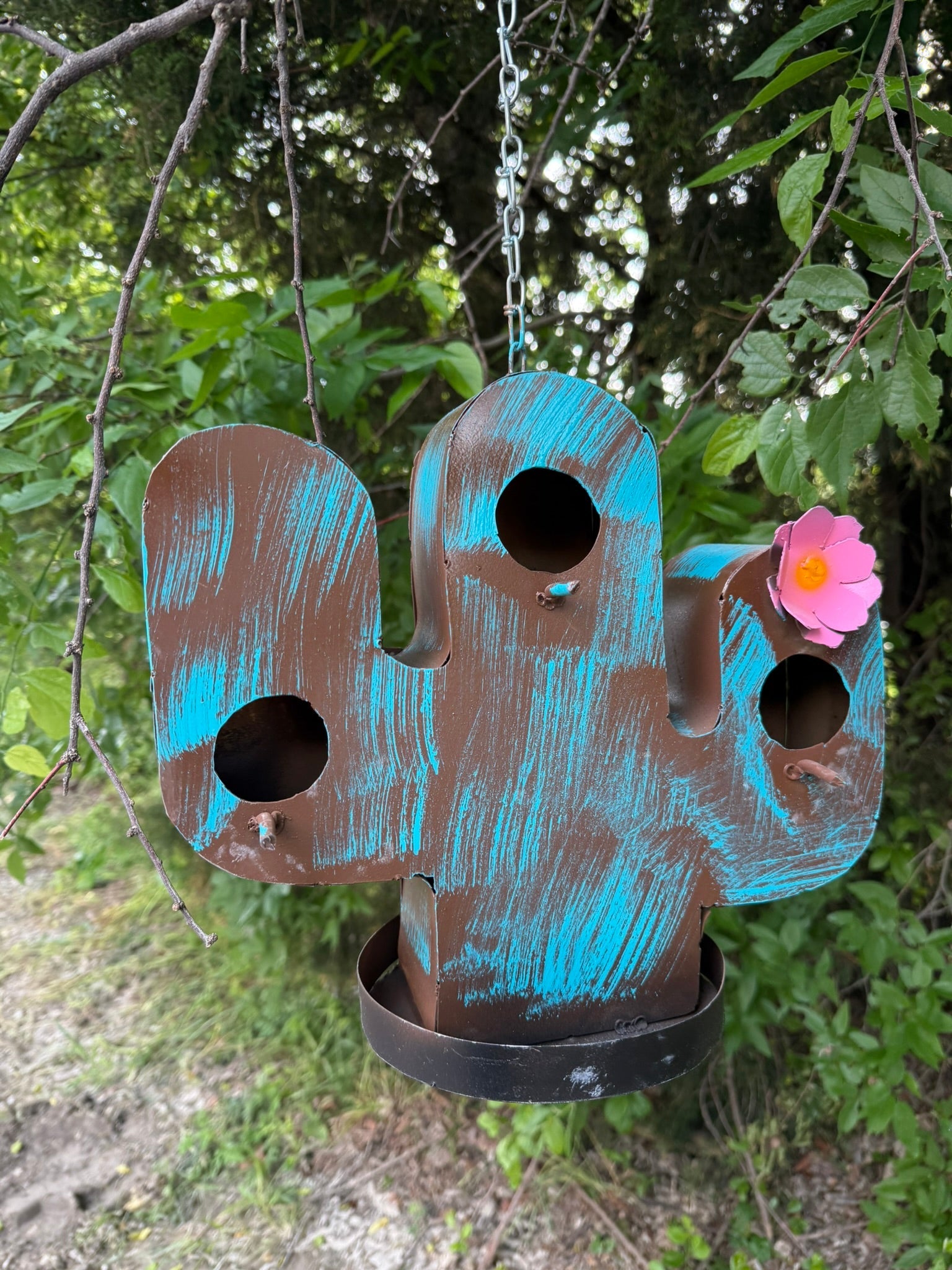Cactus Metal Bird House - Nifty Decor & More