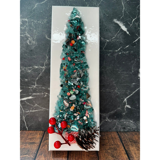 Candy Cane Christmas Tree Resin Frame - Nifty Decor & More