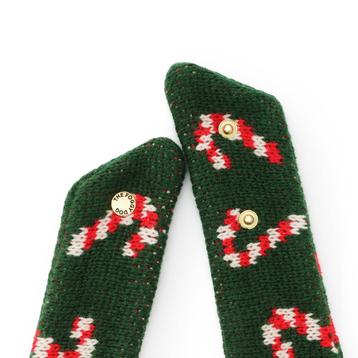 Candy Cane Knit Holiday Dog Bandana - Nifty Decor & More