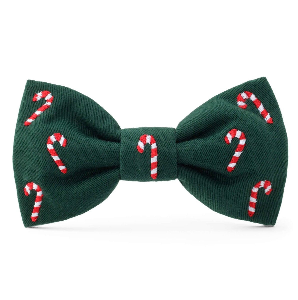Candy Canes Embroidered Dog Holiday Bow Tie - Nifty Decor & More