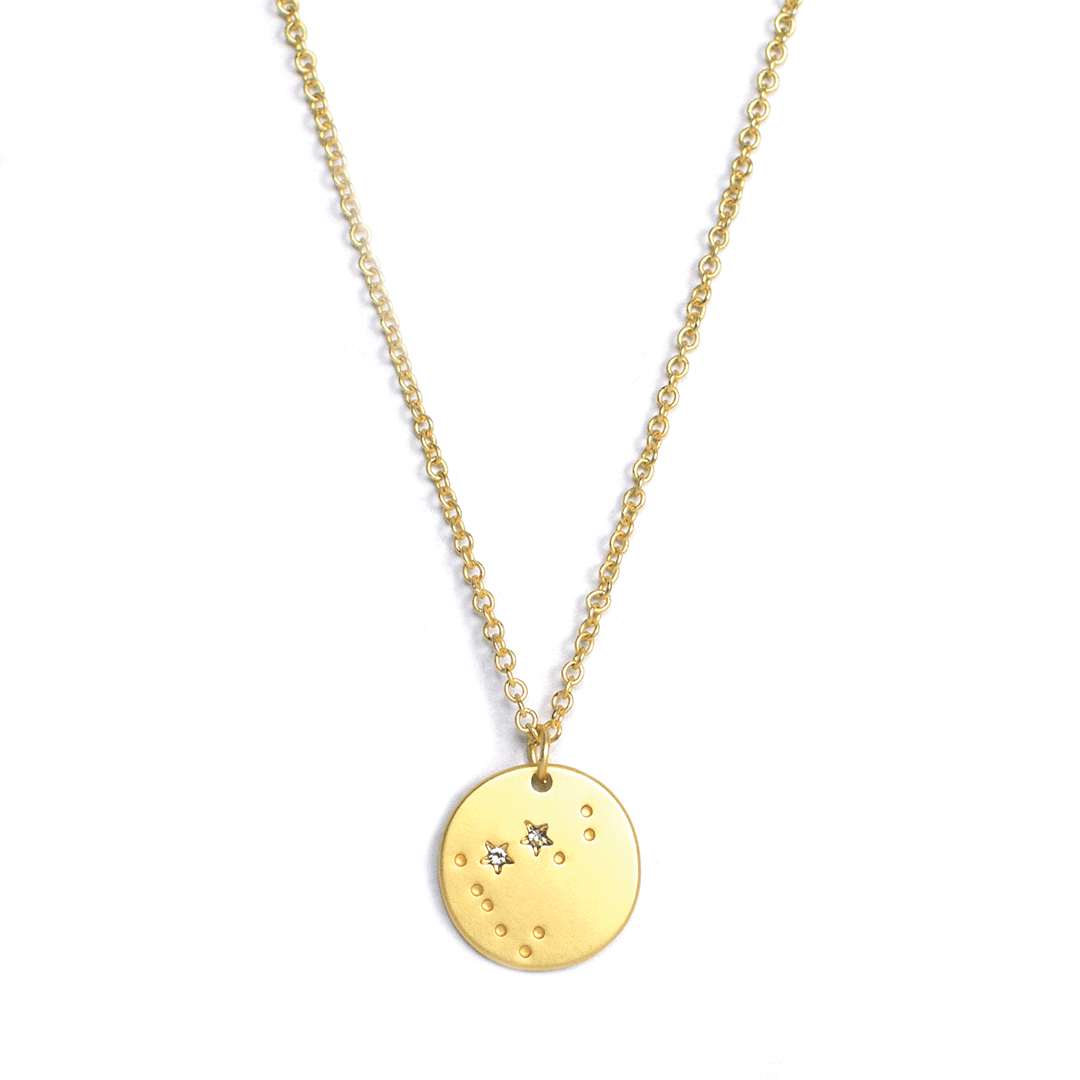 CAPRICORN Zodiac Necklace - Gold - (Dec 22 - Jan 19) - Nifty Decor & More