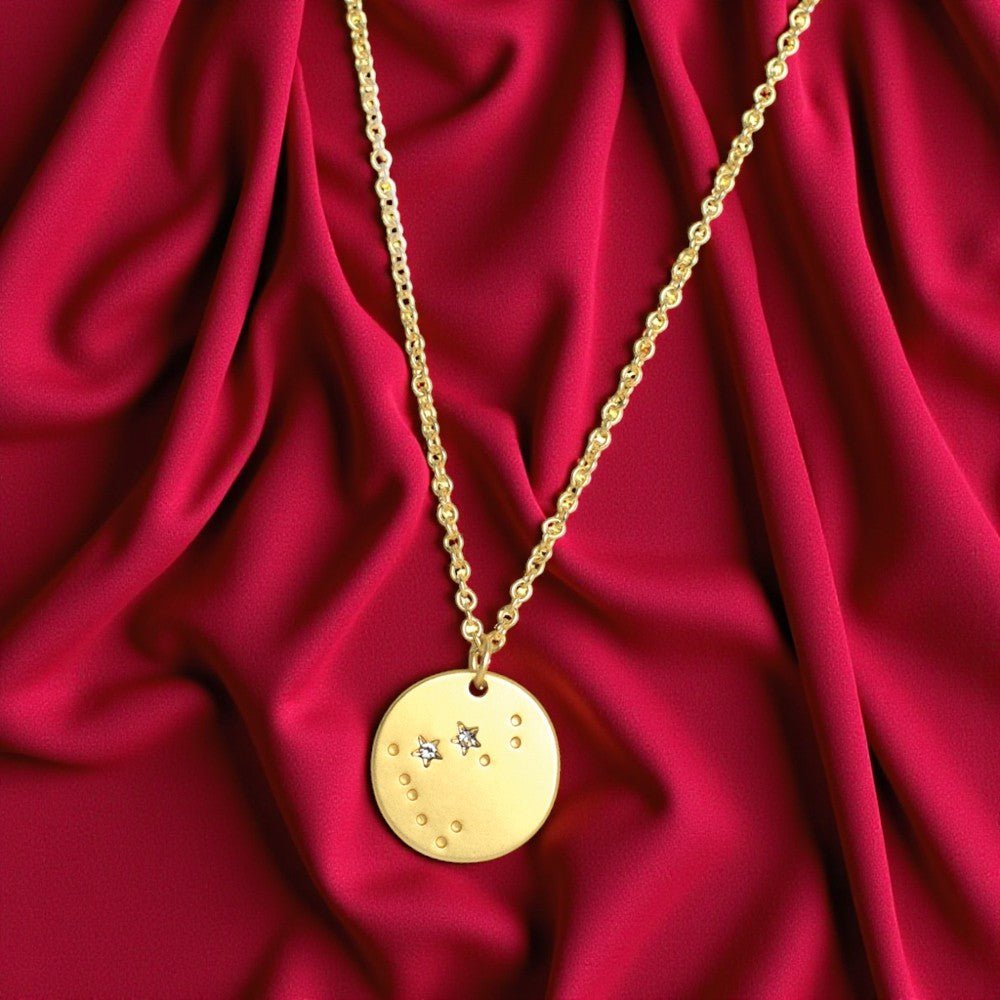 CAPRICORN Zodiac Necklace - Gold - (Dec 22 - Jan 19) - Nifty Decor & More
