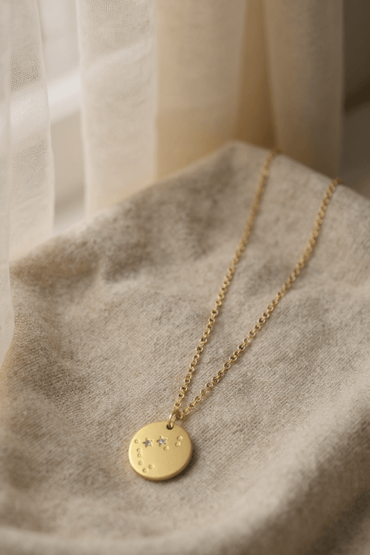 CAPRICORN Zodiac Necklace - Gold - (Dec 22 - Jan 19) - Nifty Decor & More