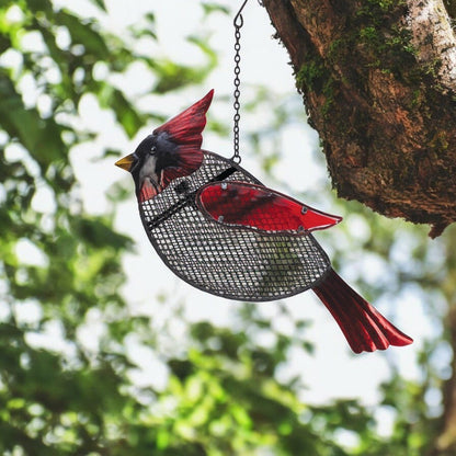 Cardinal Birdfeeder, Vibrant Outdoor Feeder for Bird Watchers, Decorative Garden Accessory, Thoughtful Mother’s Day Gift - Nifty Decor & More