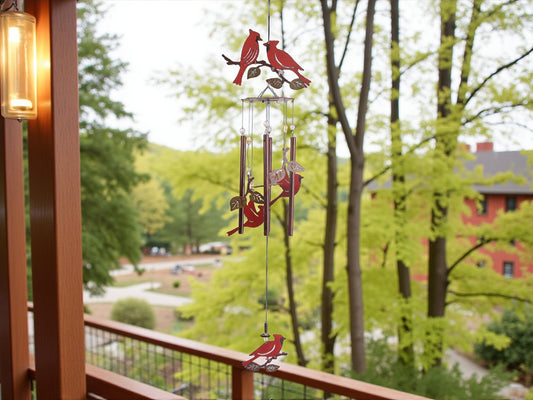Cardinal Garden Wind Chimes Spring & Fall Decor Wind Chimes