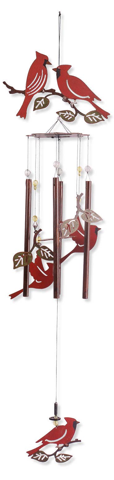 Cardinal Garden Wind Chimes Spring & Fall Decor - Nifty Decor & More