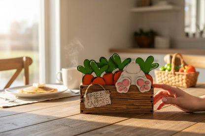Carrot Patch Sitter Whimsical Easter Wood Decor - Nifty Decor & More