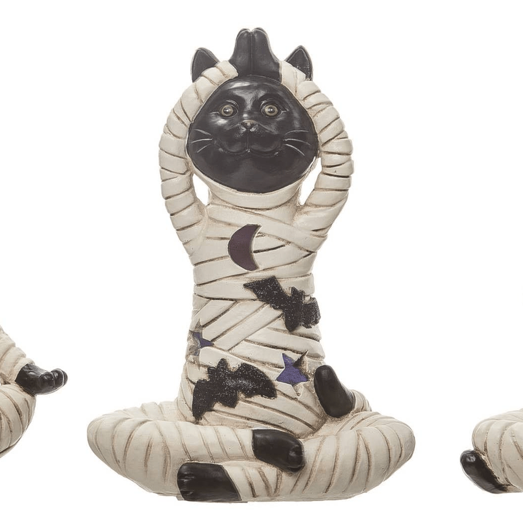 Cat Mummy Posing Halloween Resin Figurine - Nifty Decor & More