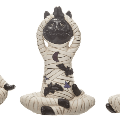 Cat Mummy Posing Halloween Resin Figurine - Nifty Decor & More