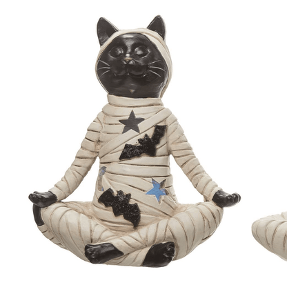 Cat Mummy Posing Halloween Resin Figurine - Nifty Decor & More