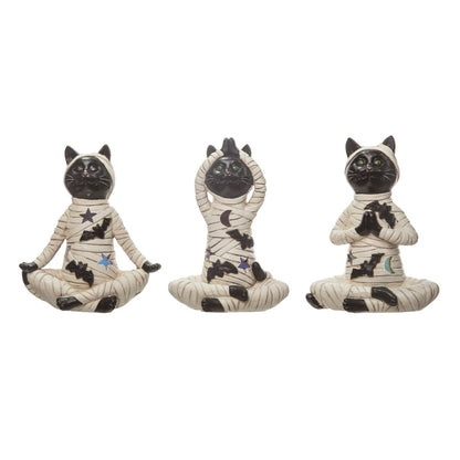 Cat Mummy Posing Halloween Resin Figurine - Nifty Decor & More