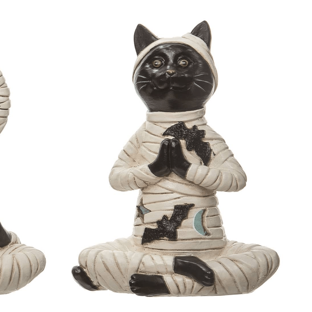 Cat Mummy Posing Halloween Resin Figurine - Nifty Decor & More