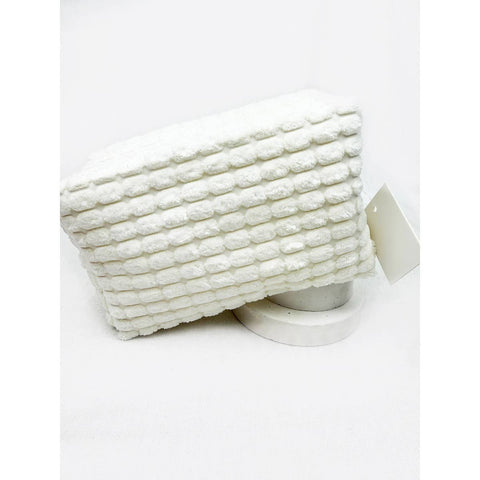Soft Puff Textured Cosmetic Bag, Lightweight Makeup Organizer Pouch for Travel & Daily Use, Perfect Gift for Beauty Lovers Cosmetic Bag IVORY