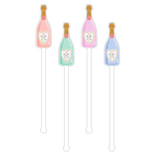 Champagne Bottle Stir Sticks Set