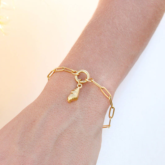 Charm Keeper Paperclip Bracelet, Stainless Steel, Elegant Gift for Mom, Mother's Day Special, Preppy Women's Accessory - Nifty Decor & More
