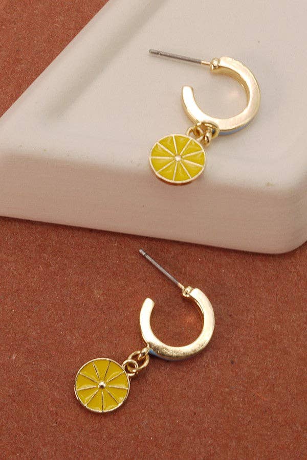 Charm Mini Hoop Huggie Earrings, Trendy Colorful Resin Hoops for Everyday Chic, Perfect Gift for Her - Nifty Decor & More