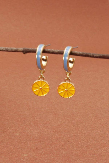 Charm Mini Hoop Huggie Earrings, Trendy Colorful Resin Hoops for Everyday Chic, Perfect Gift for Her - Nifty Decor & More