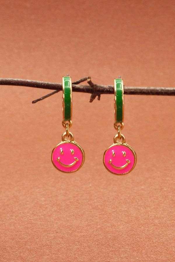 Charm Mini Hoop Huggie Earrings, Trendy Colorful Resin Hoops for Everyday Chic, Perfect Gift for Her - Nifty Decor & More