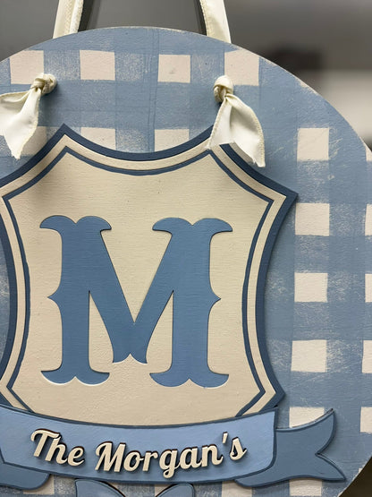 Checkered Monogram Hanger Gifts