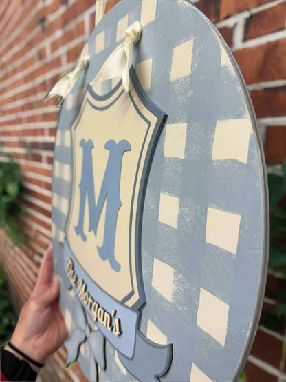 Checkered Monogram Hanger Gifts