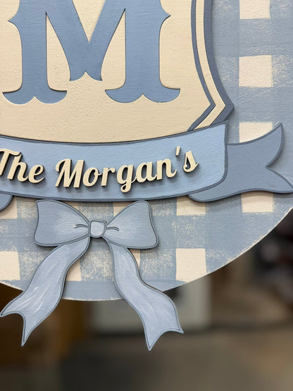 Checkered Monogram Hanger Gifts