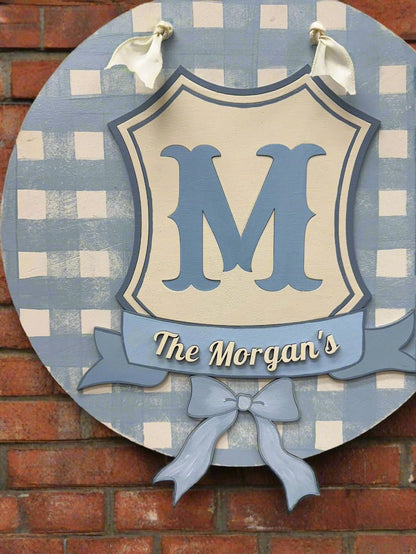 Checkered Monogram Hanger Gifts