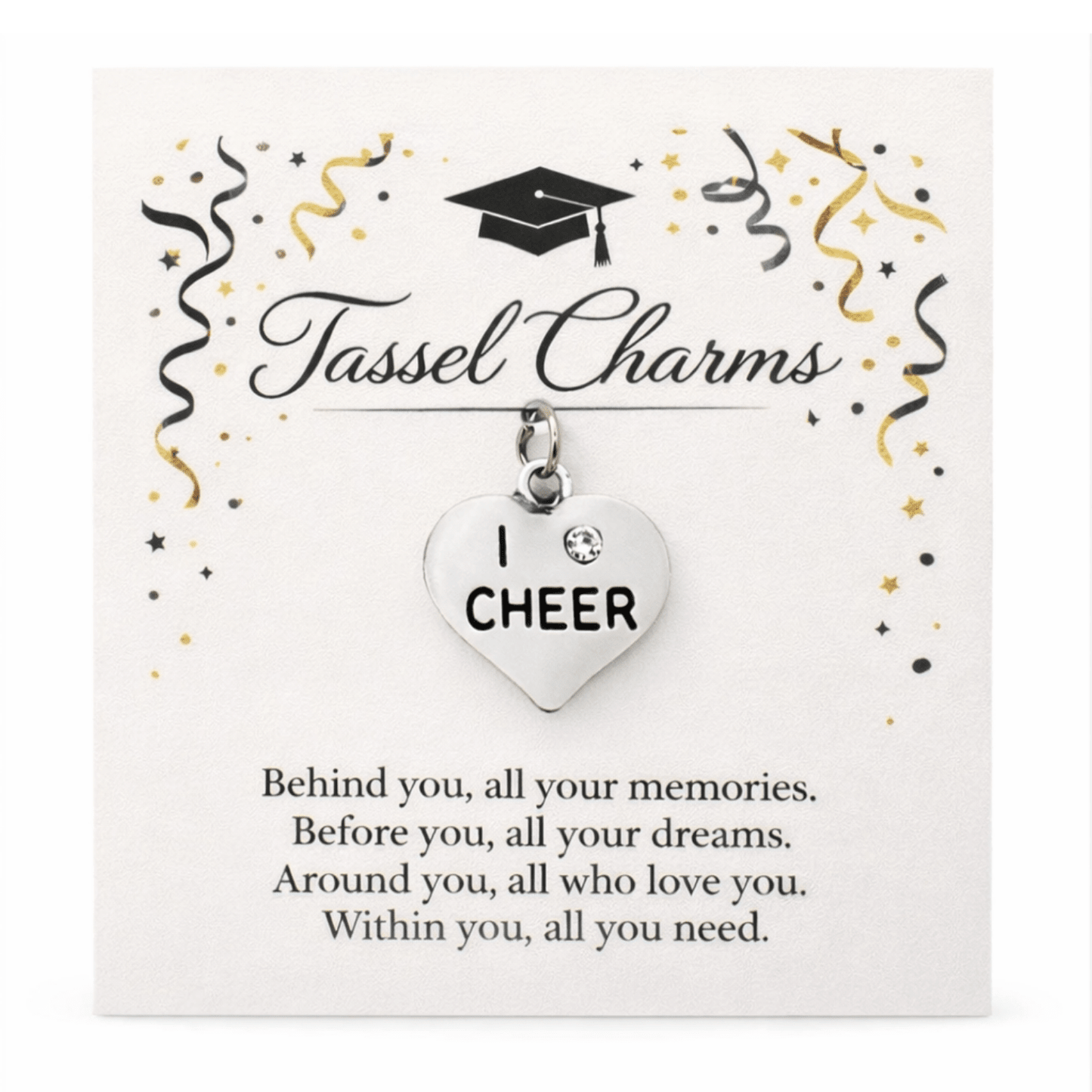 Cheer Graduation Tassel Charm - Nifty Decor & More