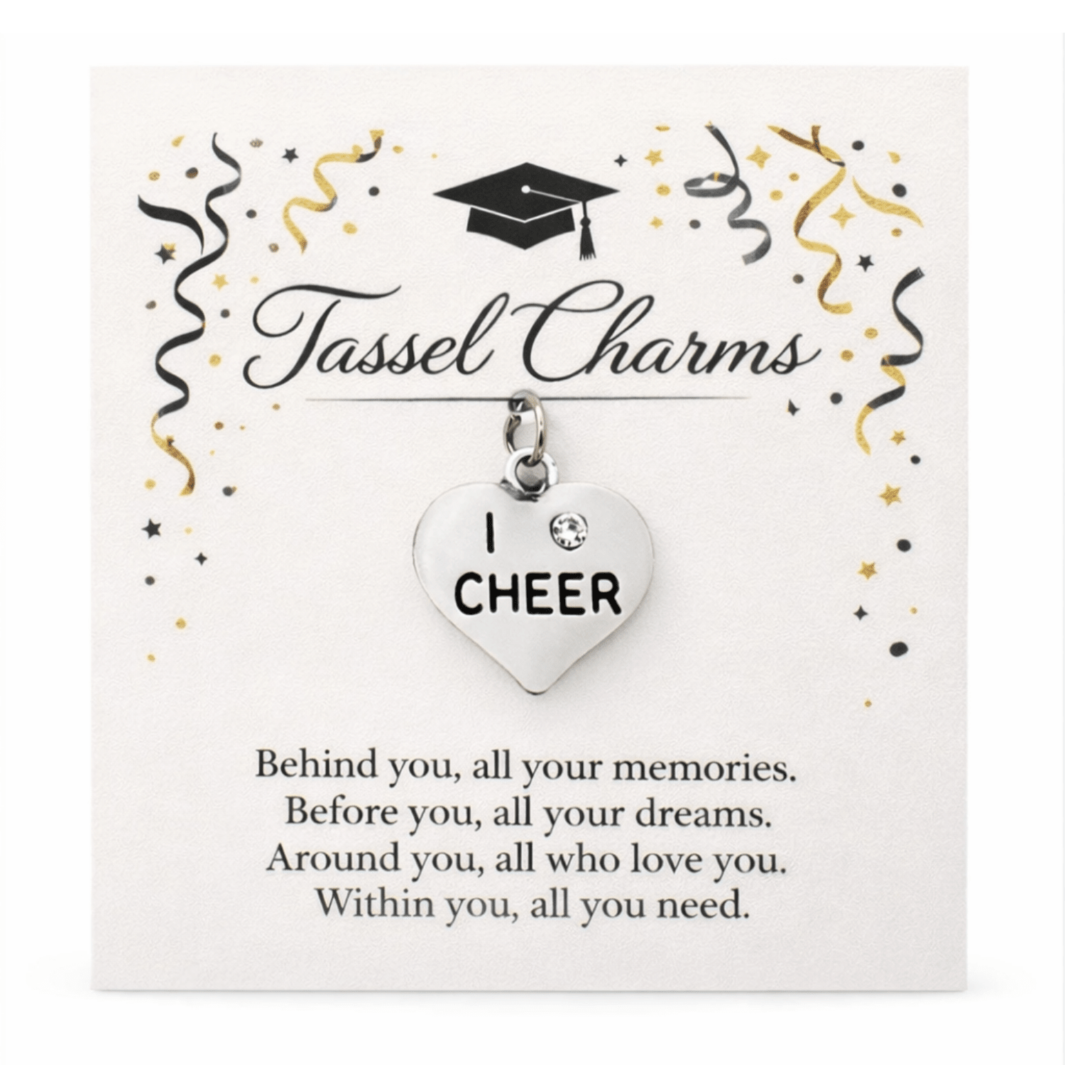Cheer Graduation Tassel Charm - Nifty Decor & More