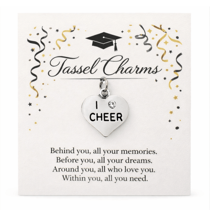 Cheer Graduation Tassel Charm - Nifty Decor & More
