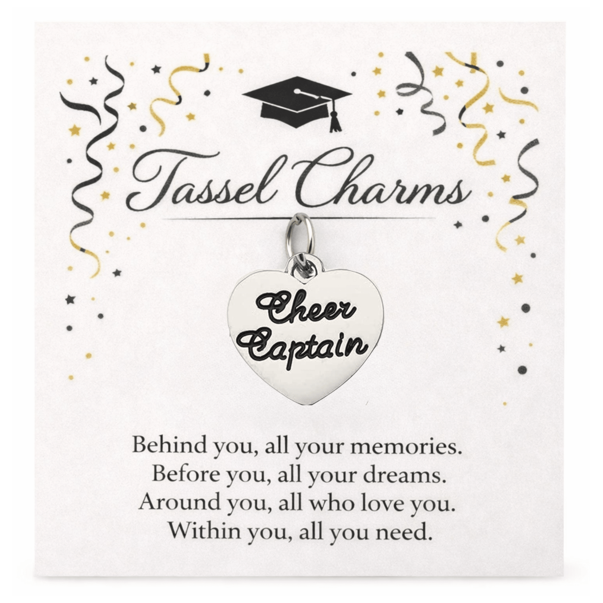 Cheer Graduation Tassel Charm - Nifty Decor & More