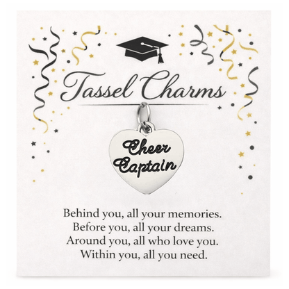Cheer Graduation Tassel Charm - Nifty Decor & More