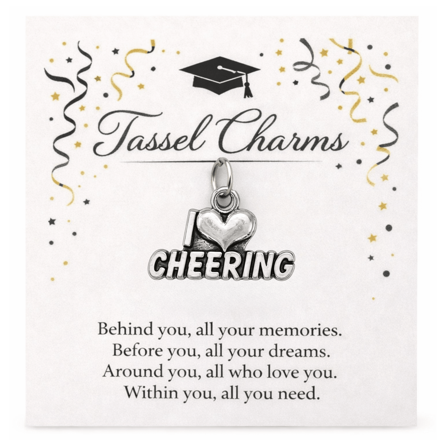 Cheer Graduation Tassel Charm - Nifty Decor & More