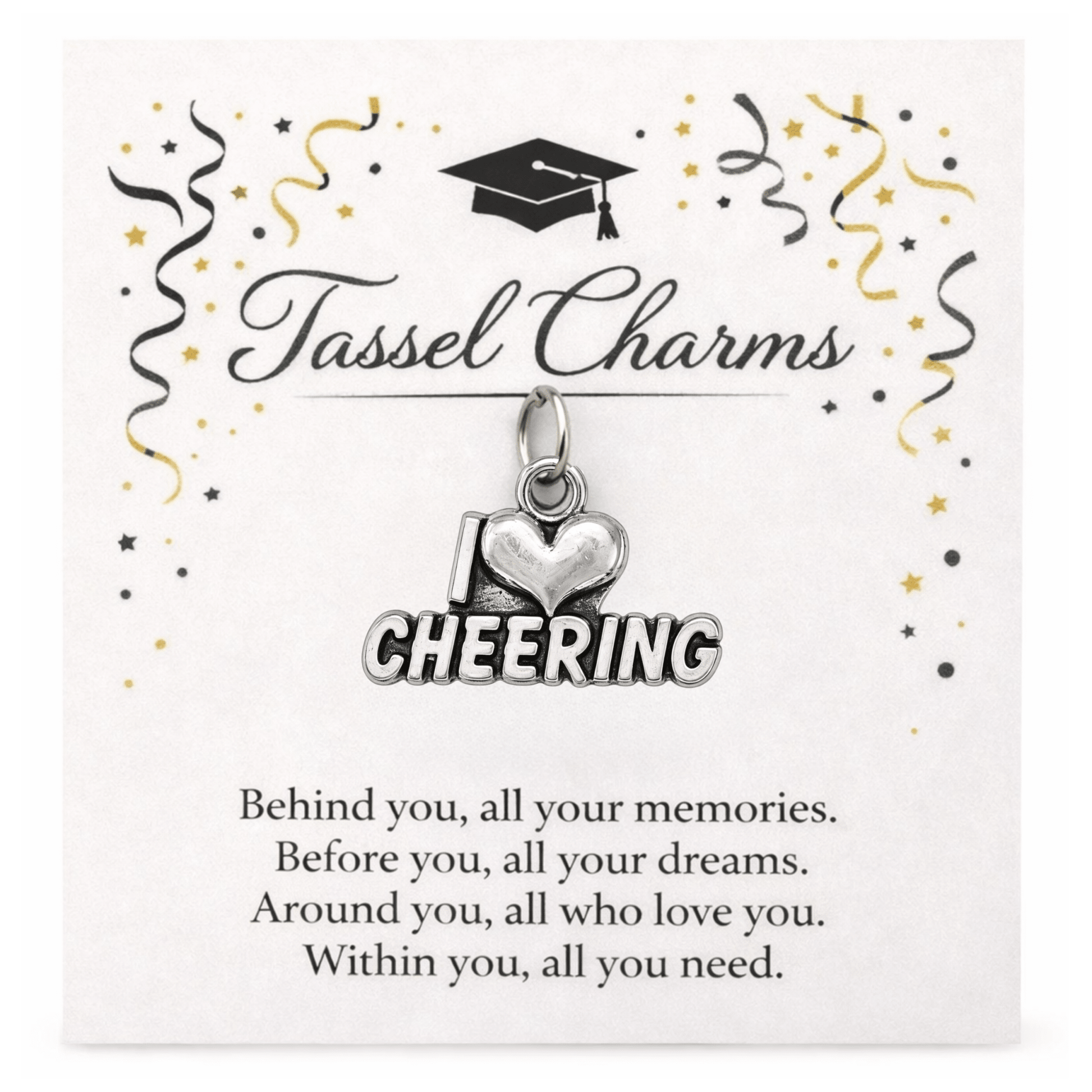 Cheer Graduation Tassel Charm - Nifty Decor & More