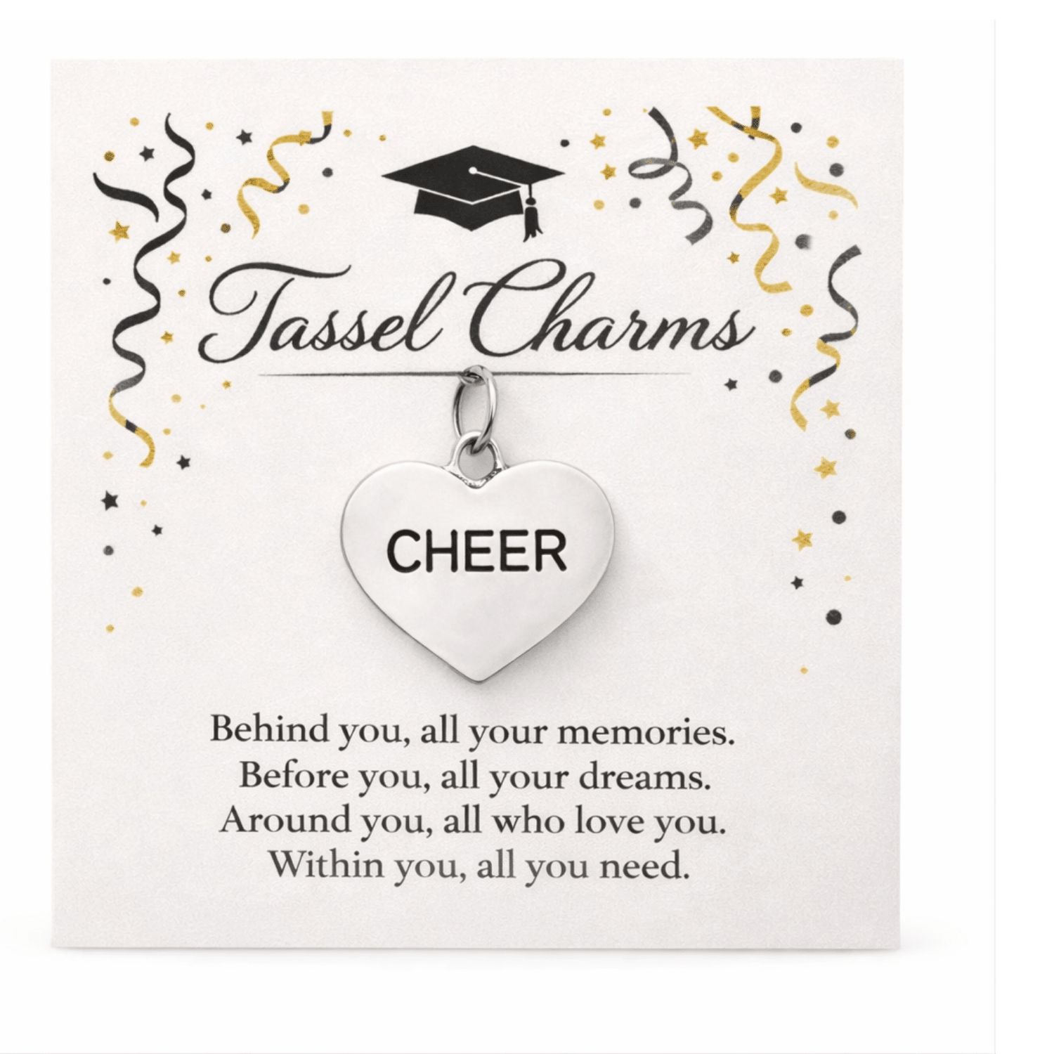 Cheer Graduation Tassel Charm - Nifty Decor & More