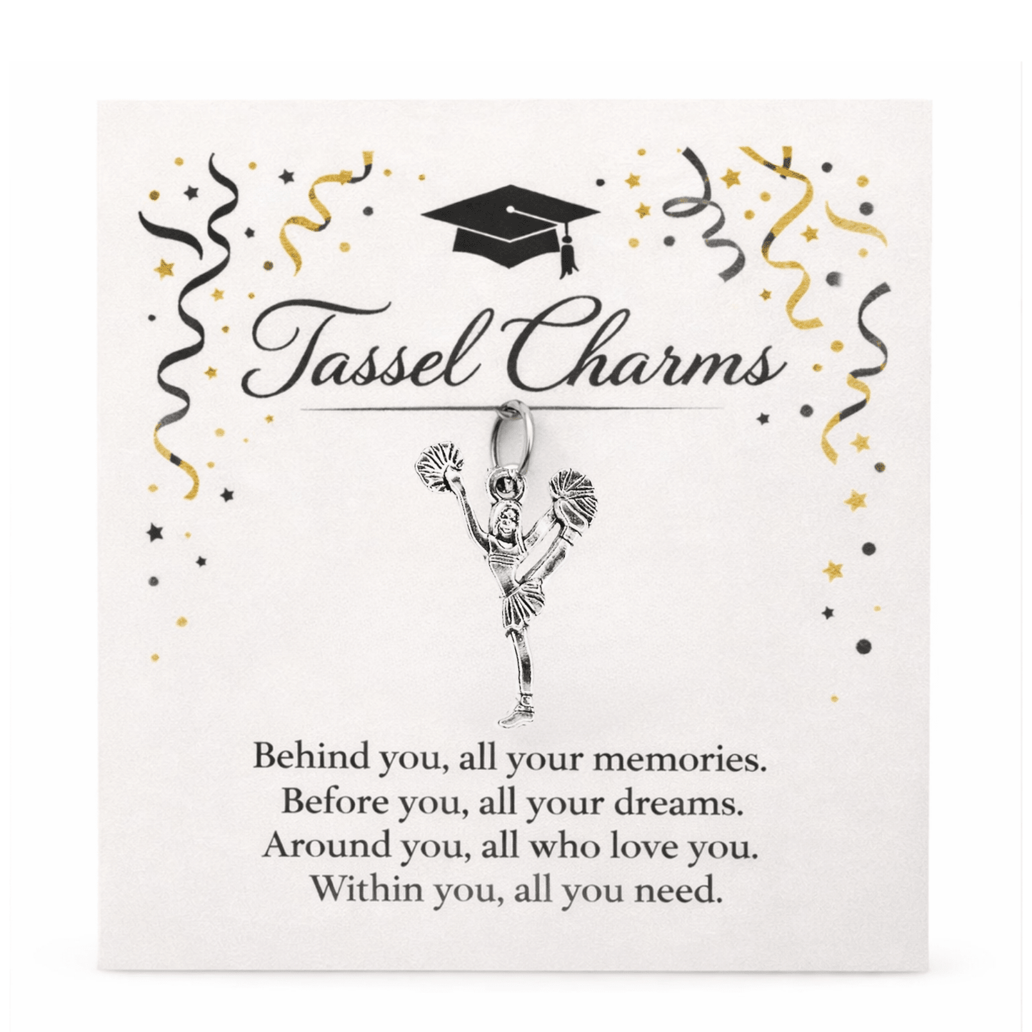 Cheer Graduation Tassel Charm - Nifty Decor & More
