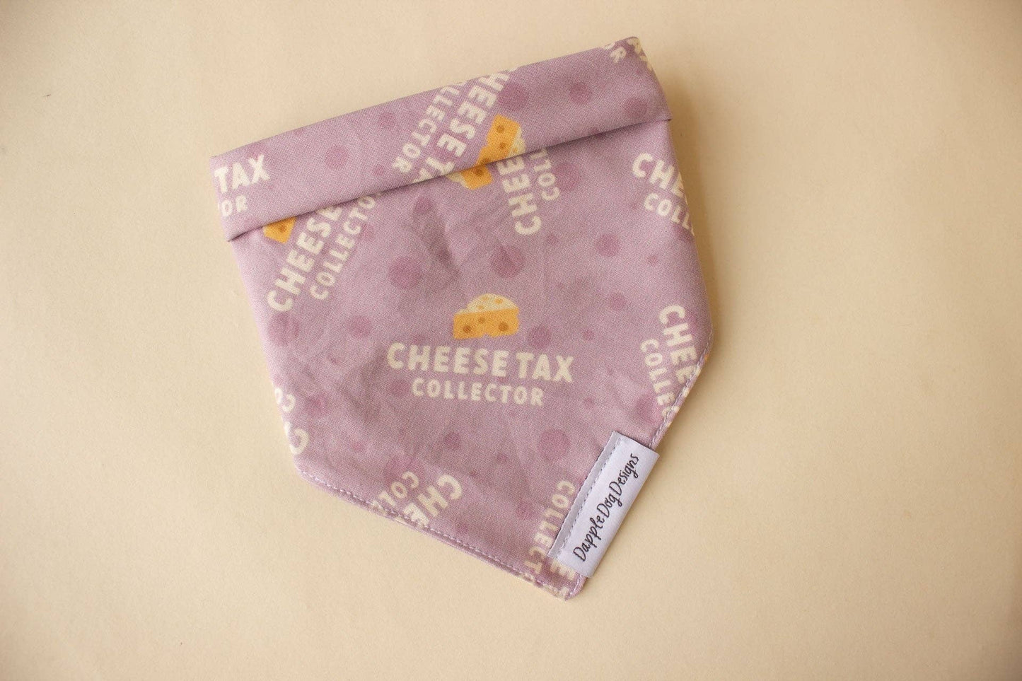Cheese Tax Collector Bandana - Everyday Dog Over the Collar Bandana - Nifty Decor & More