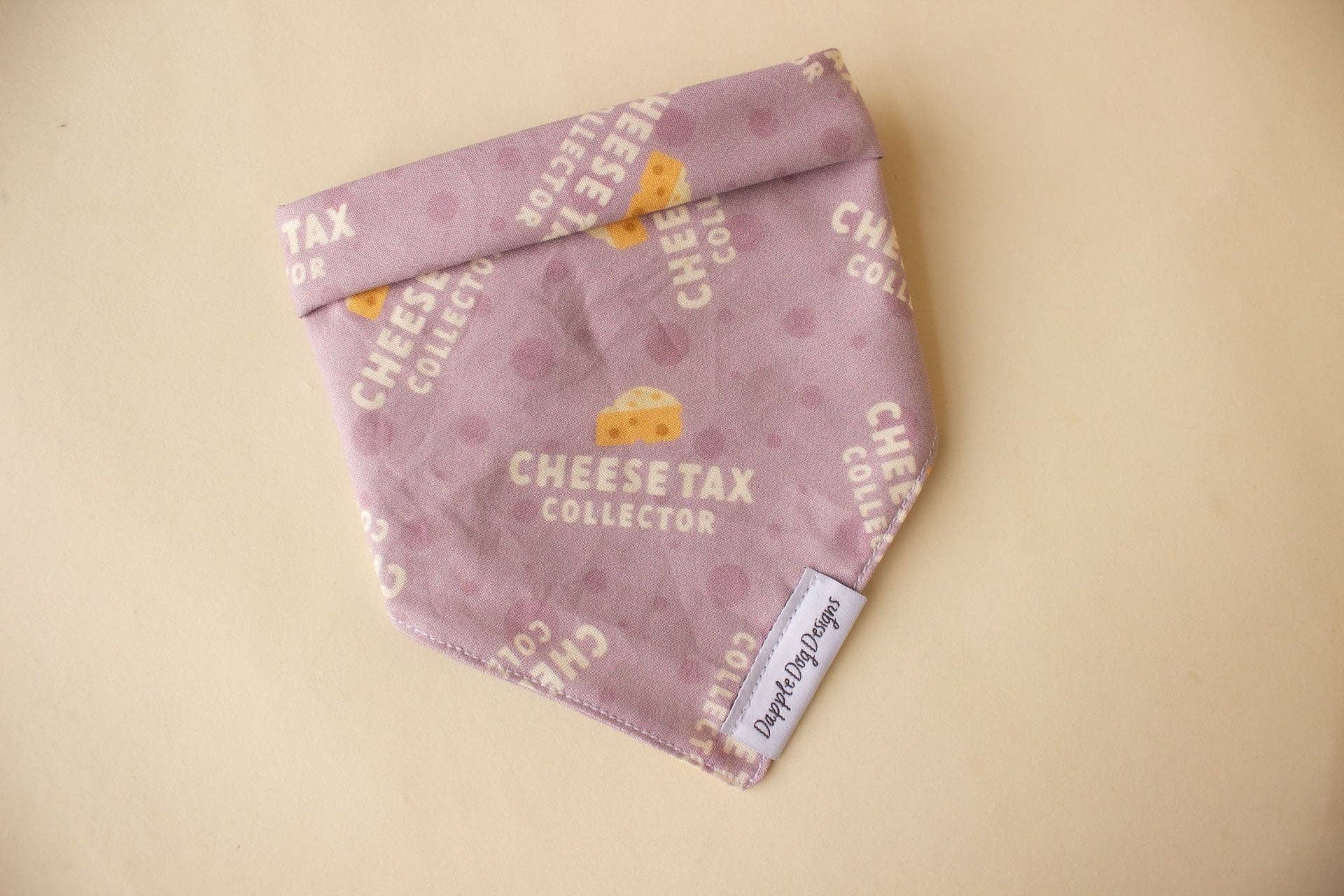 Cheese Tax Collector Bandana - Everyday Dog Over the Collar Bandana - Nifty Decor & More