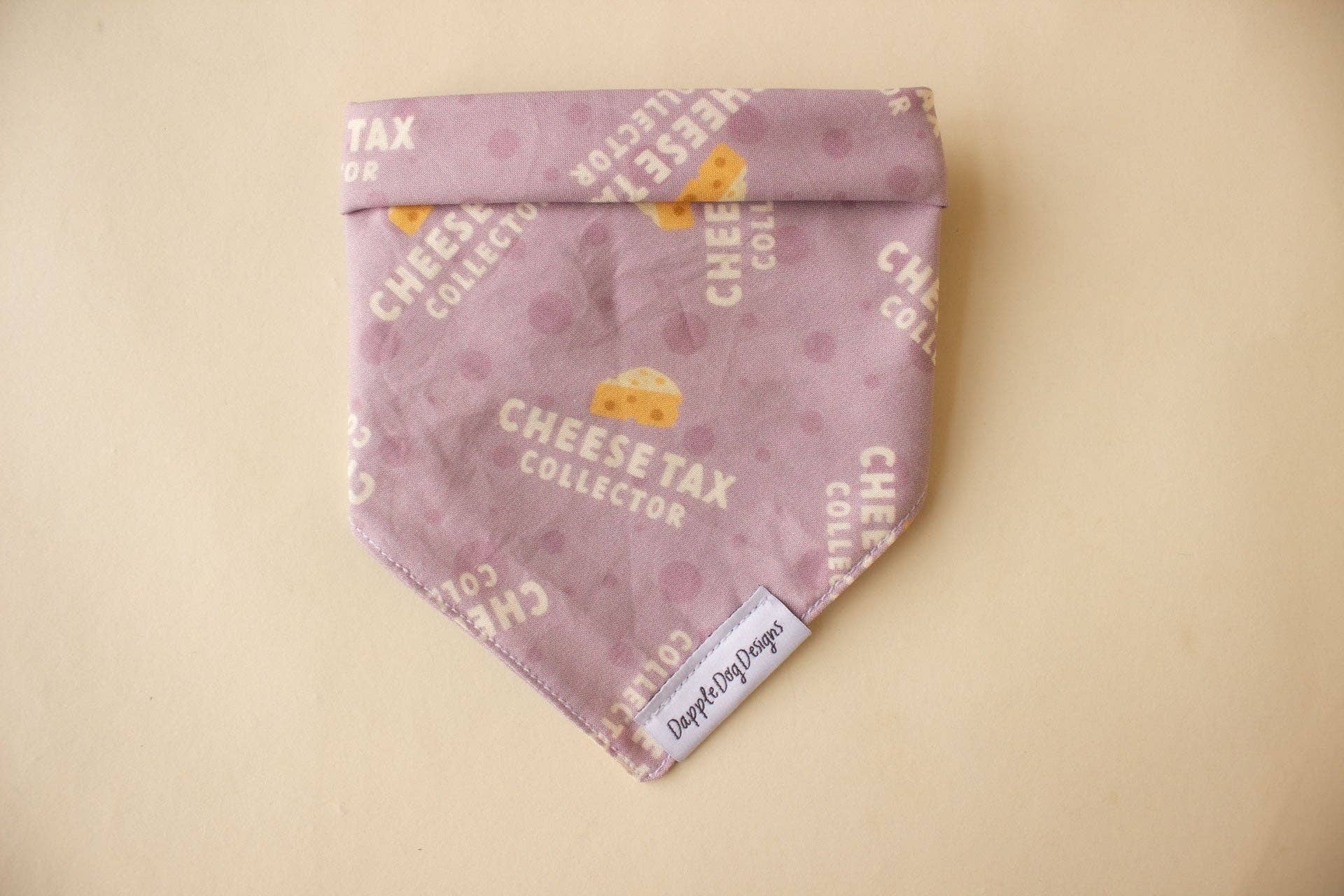Cheese Tax Collector Bandana - Everyday Dog Over the Collar Bandana - Nifty Decor & More