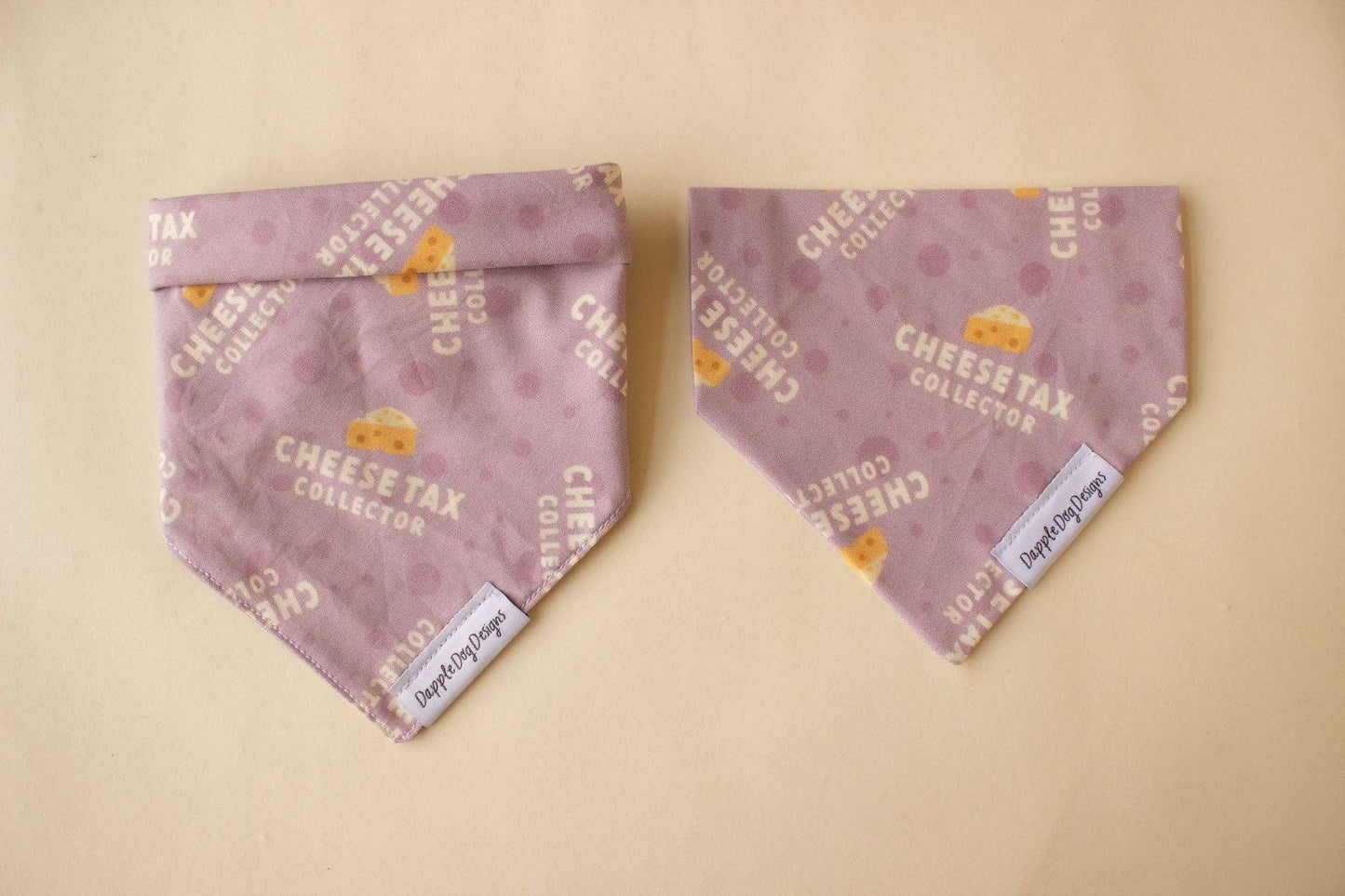 Cheese Tax Collector Bandana - Everyday Dog Over the Collar Bandana - Nifty Decor & More