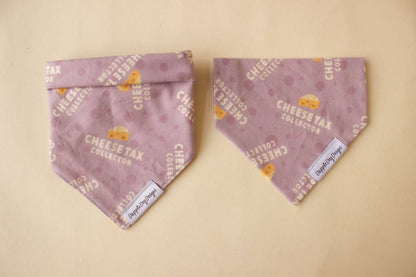 Cheese Tax Collector Bandana - Everyday Dog Over the Collar Bandana - Nifty Decor & More