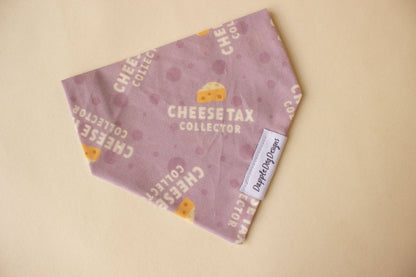 Cheese Tax Collector Bandana - Everyday Dog Over the Collar Bandana - Nifty Decor & More