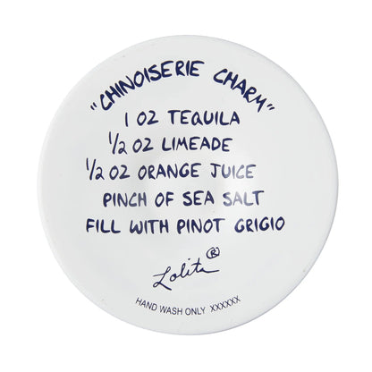 Chinoiserie Charm Hand Painted Wine Glass - Nifty Decor & More