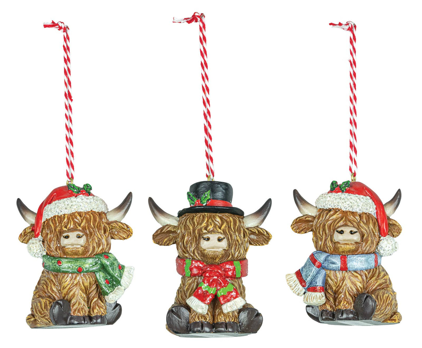 Christmas Highland Cow Ornament - Nifty Decor & More