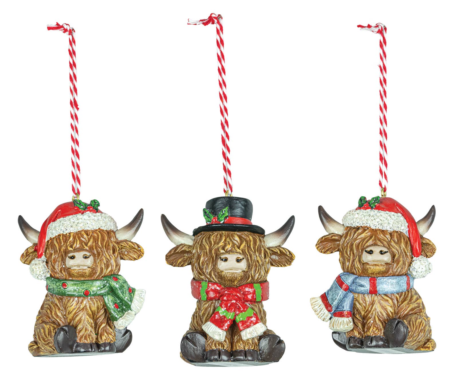 Christmas Highland Cow Ornament - Nifty Decor & More