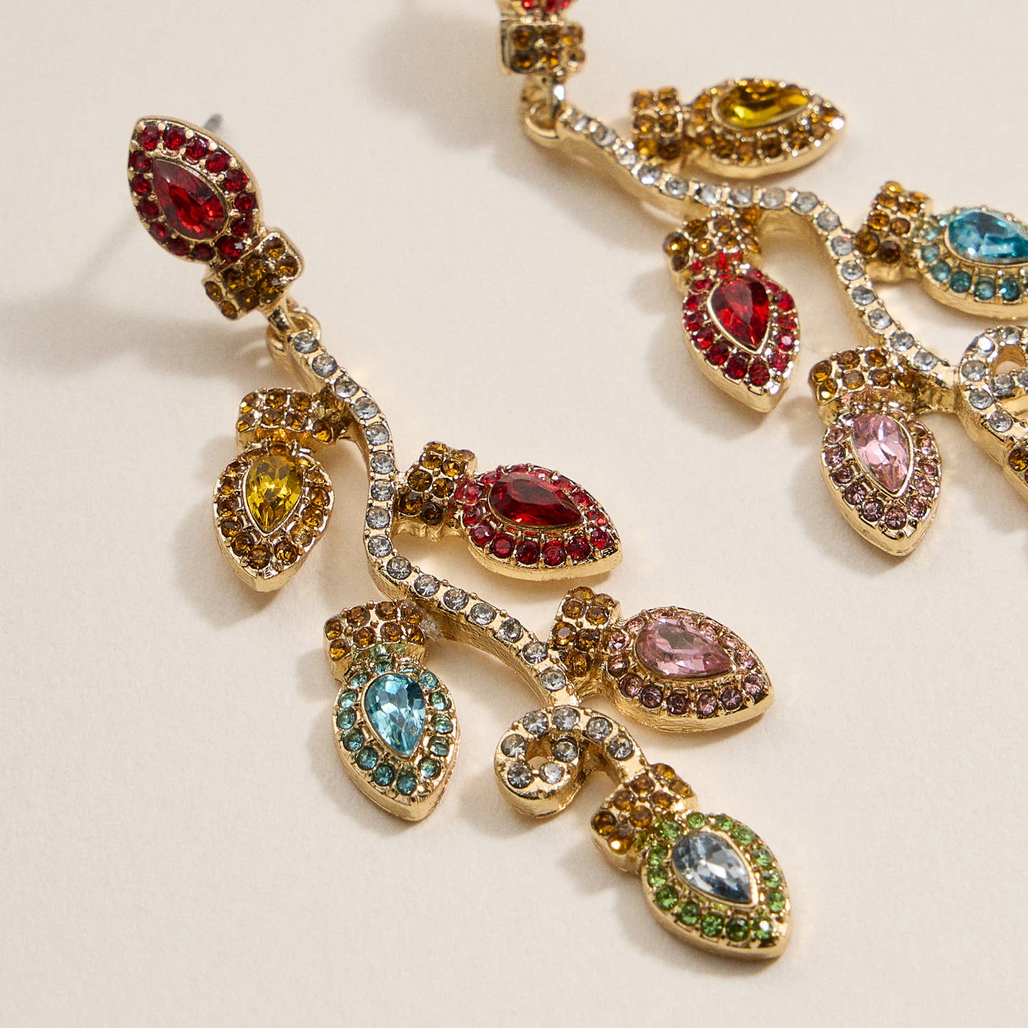 Christmas Lights Dangling Earrings