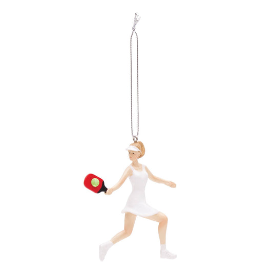 Christmas Pickleball Player Girl Ornament